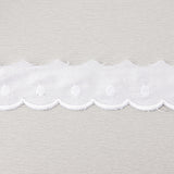 White Embroidered Batiste Trim Model 11700 – 30 mm - Ribes y Casals