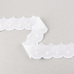 White Embroidered Batiste Trim Model 11700 – 30 mm - Ribes y Casals