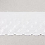 White Embroidered Batiste Trim, Model 11698 – 75 mm - Ribes y Casals