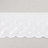 White Embroidered Batiste Trim, Model 11698 – 75 mm - Ribes y Casals