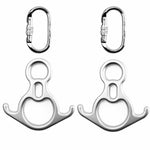 Aerial rigging kit: 2 carabiners + 2 figure 8 descenders for aerial yoga - Ribes y Casals