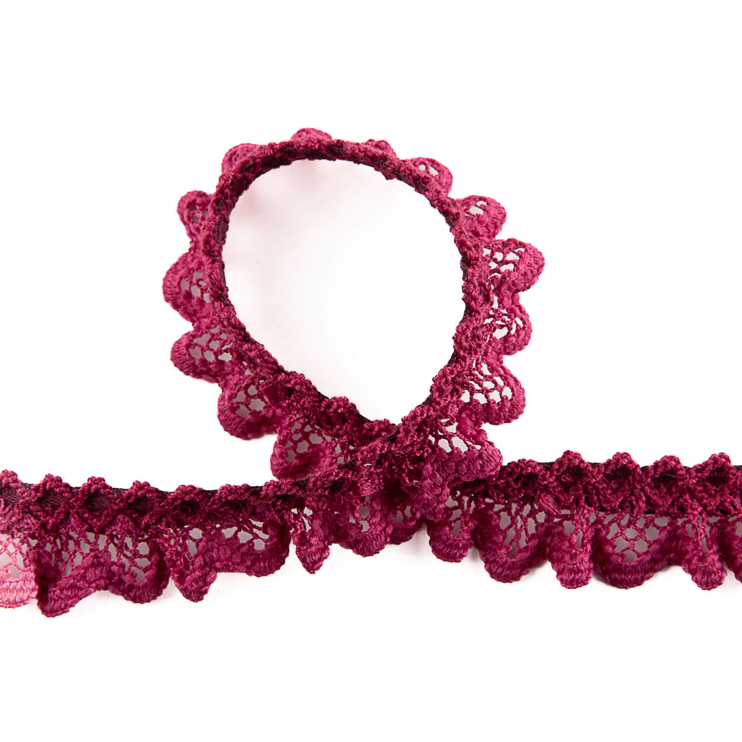 Bordeaux Red Lace Trim 15 mm - Ribes y Casals