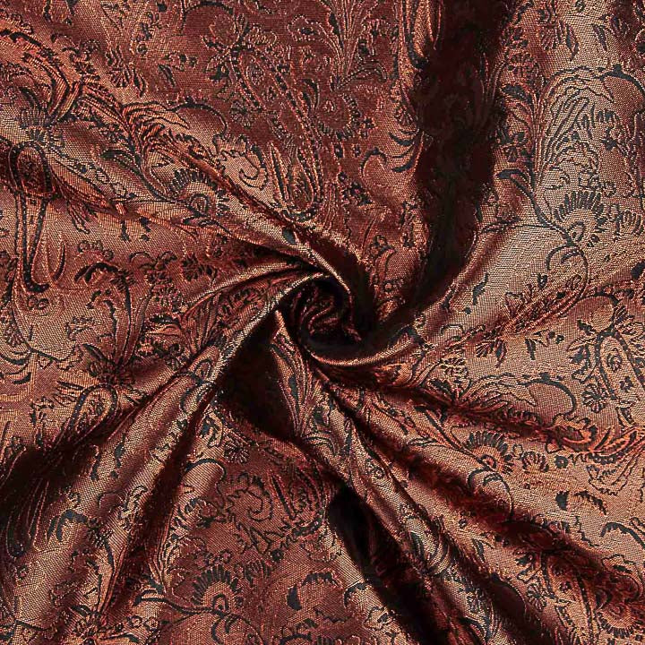 Jacquard Copper with Lurex Royal - Ribes y Casals