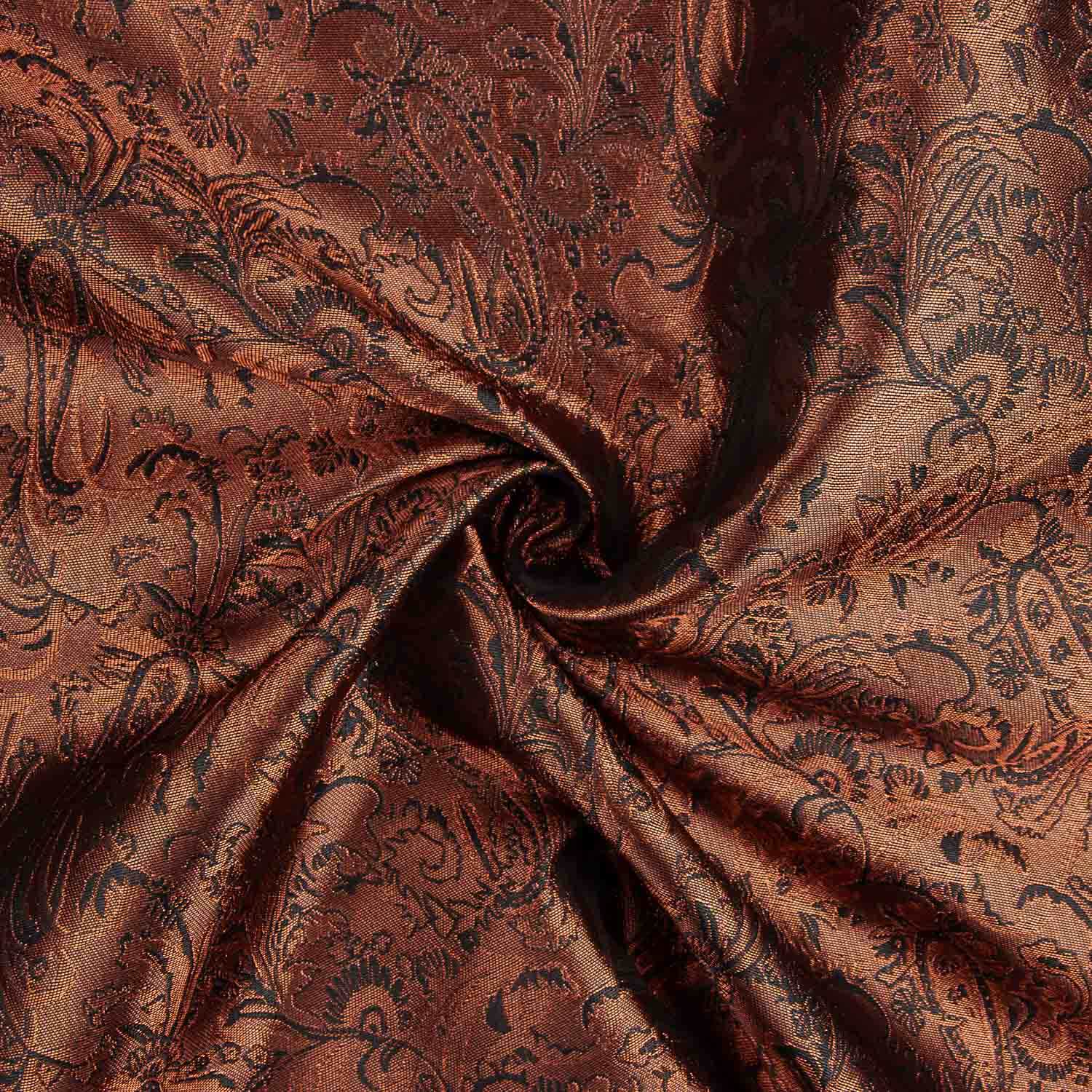 Jacquard Copper with Lurex Royal - Ribes y Casals