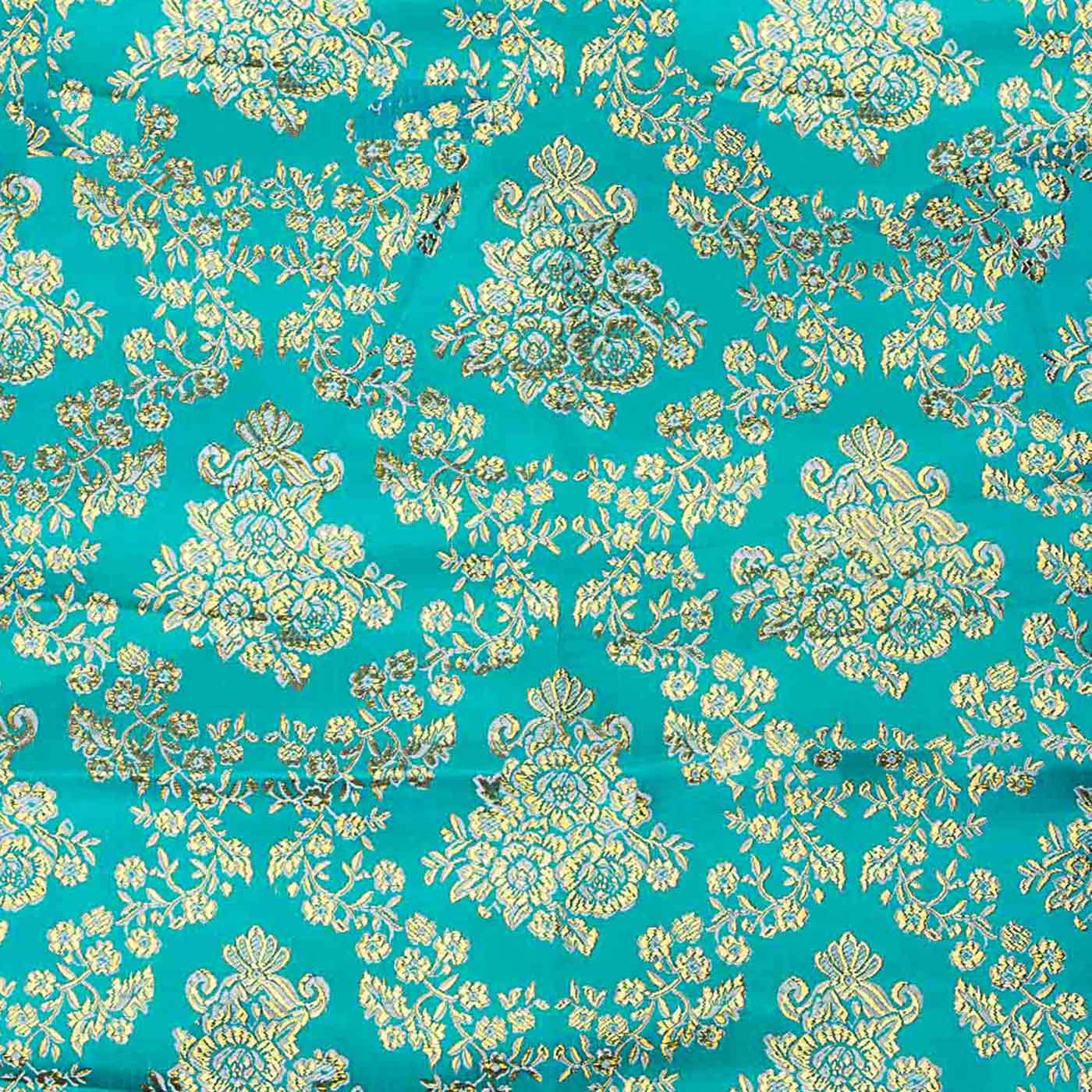 Turquoise Jacquard with Gold Lurex - Ribes y Casals