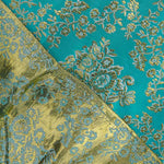 Turquoise Jacquard with Gold Lurex - Ribes y Casals