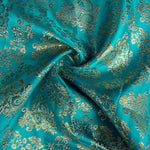 Turquoise Jacquard with Gold Lurex - Ribes y Casals