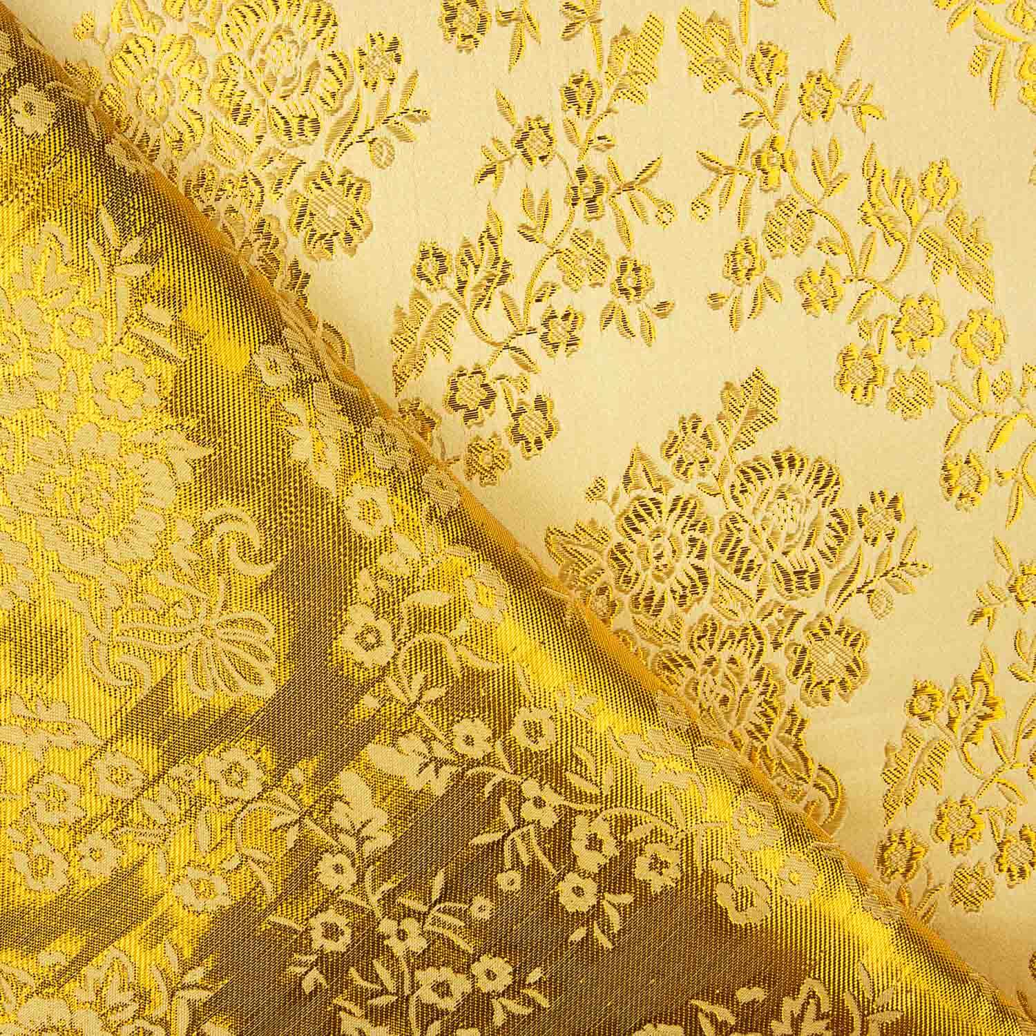 Yellow Jacquard with Gold Lurex - Ribes y Casals