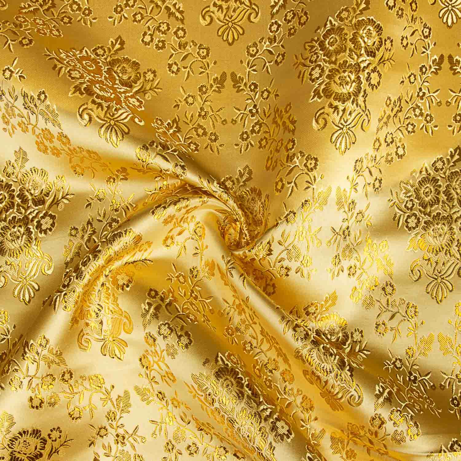 Yellow Jacquard with Gold Lurex - Ribes y Casals