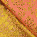 Salmon Orange Jacquard with Gold Lurex - Ribes y Casals
