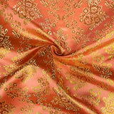 Salmon Orange Jacquard with Gold Lurex - Ribes y Casals