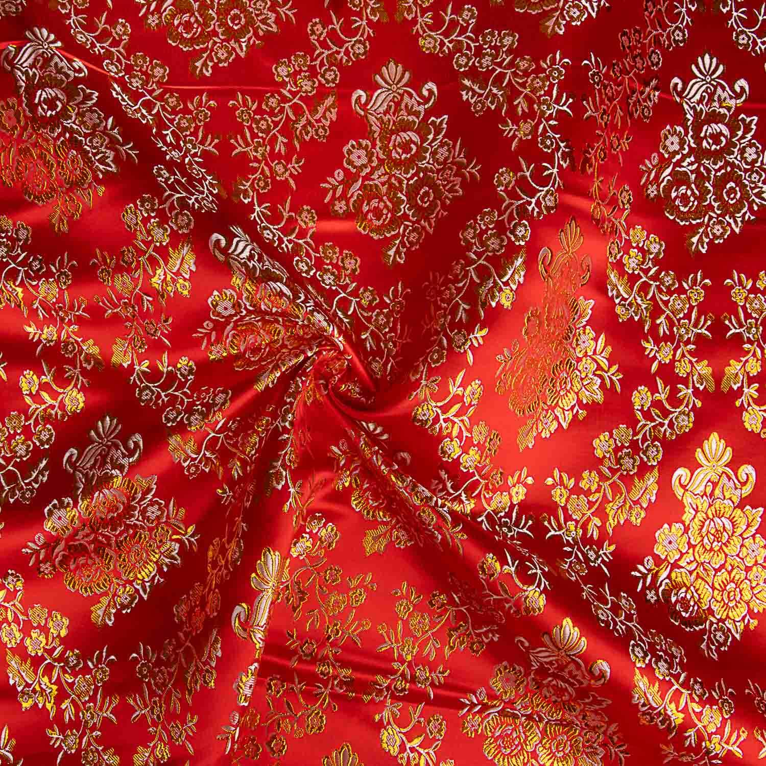 Red Jacquard with Gold Lurex - Ribes y Casals