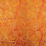 Red Jacquard with Gold Lurex Cashmere - Ribes y Casals