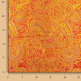 Red Jacquard with Gold Lurex Cashmere - Ribes y Casals