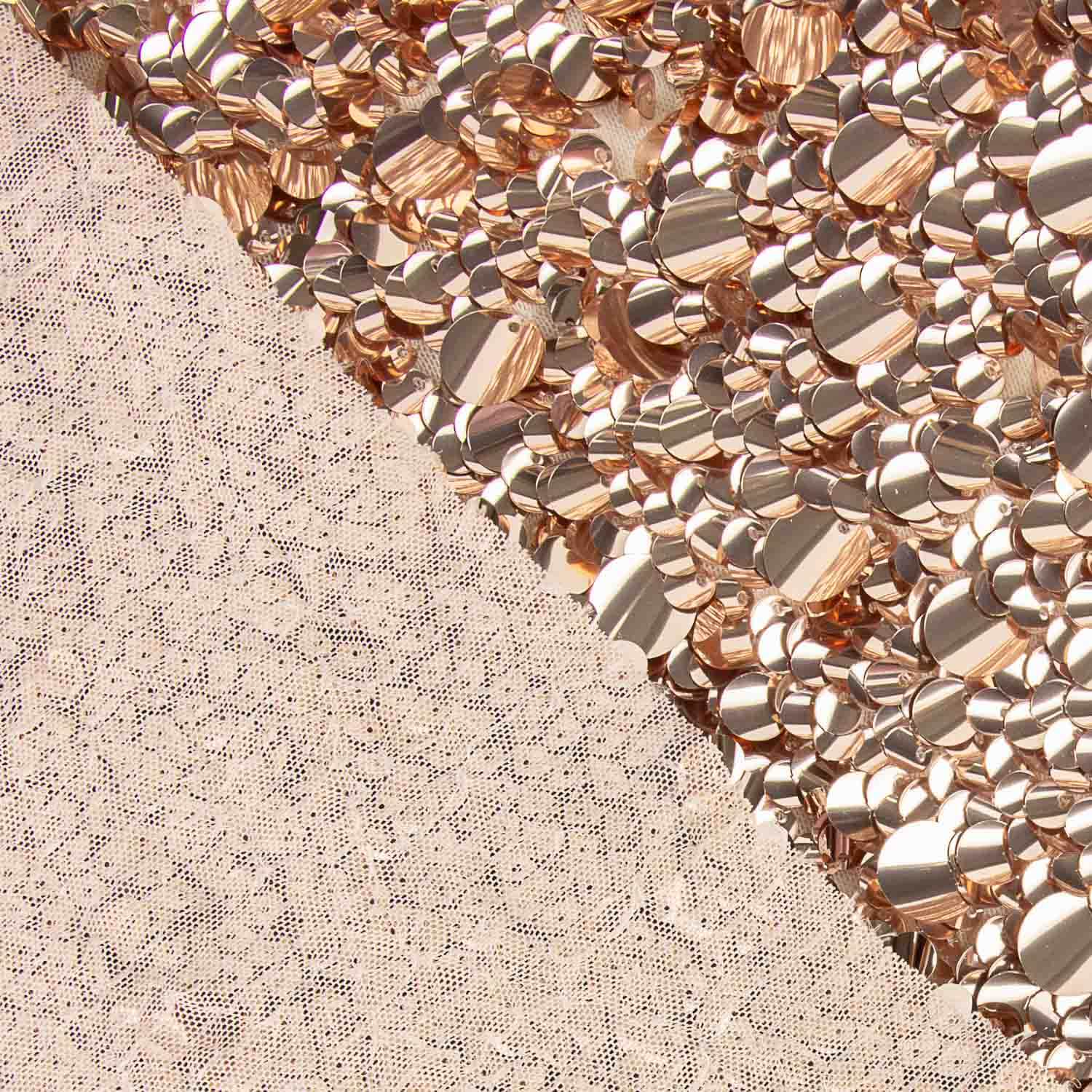 Sequin Lycra Copper Shells - Ribes y Casals