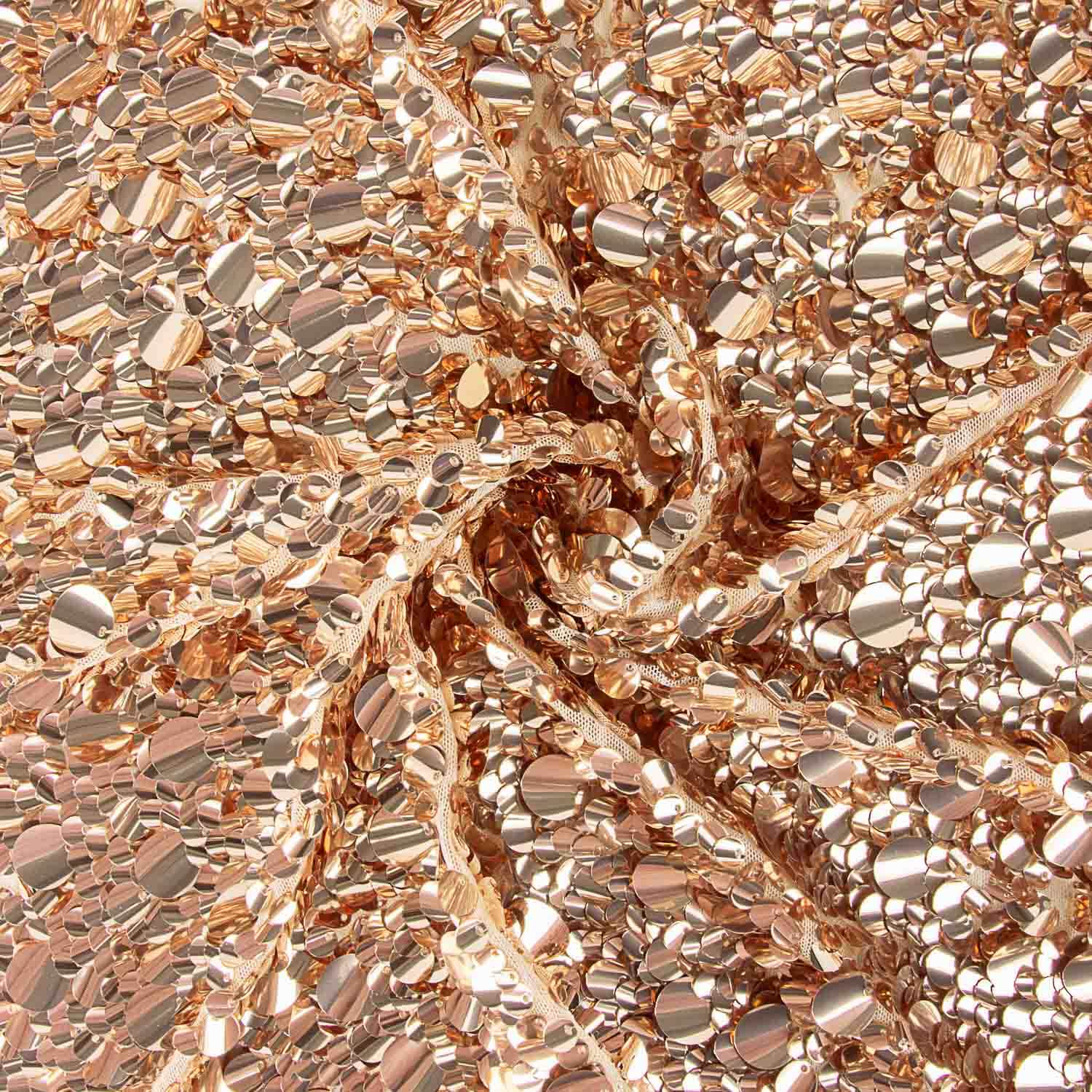 Sequin Lycra Copper Shells - Ribes y Casals