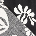 Black and White Leaf-Printed Linen and Cotton - Ribes y Casals