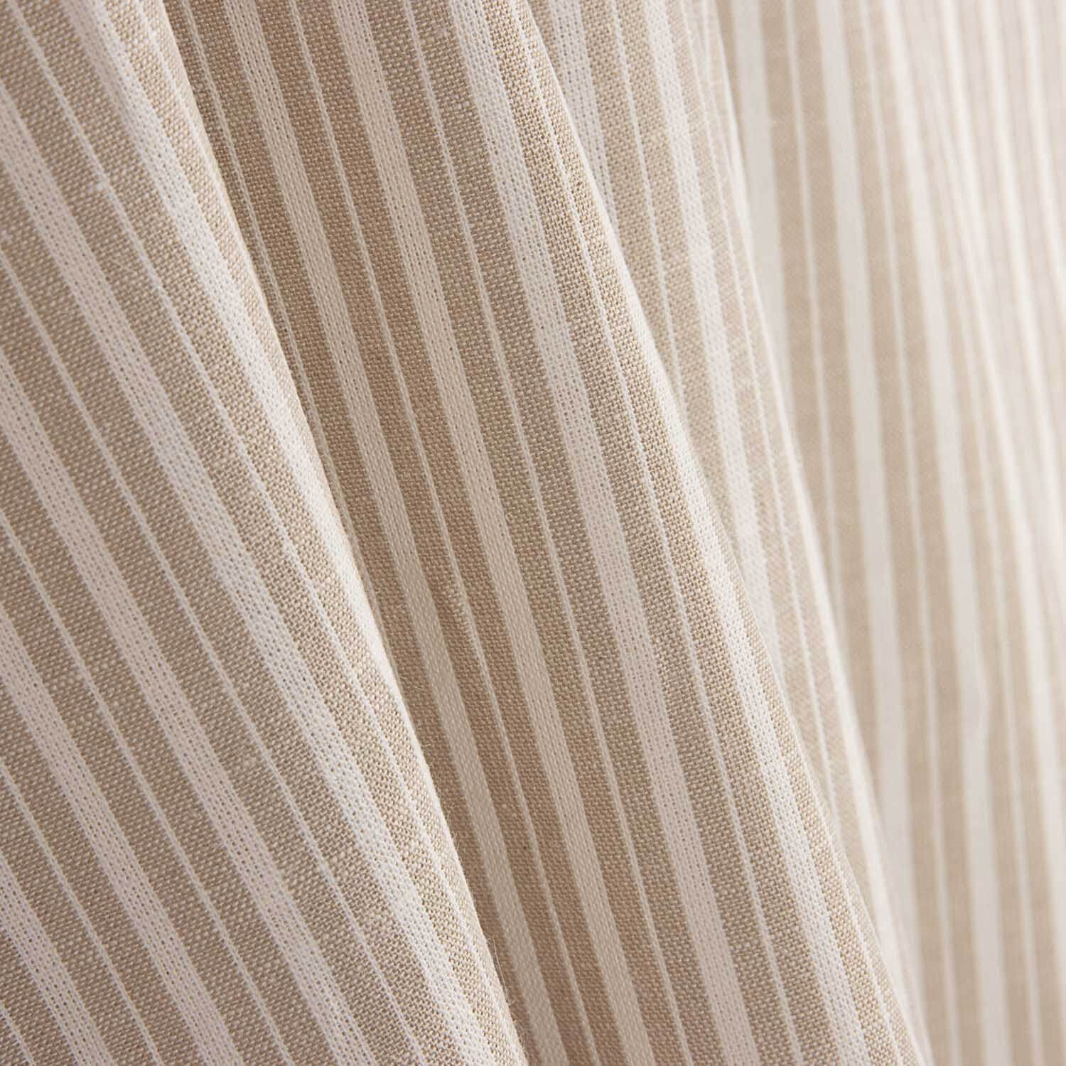 Linen Cotton Stripes Beige - Ribes y Casals