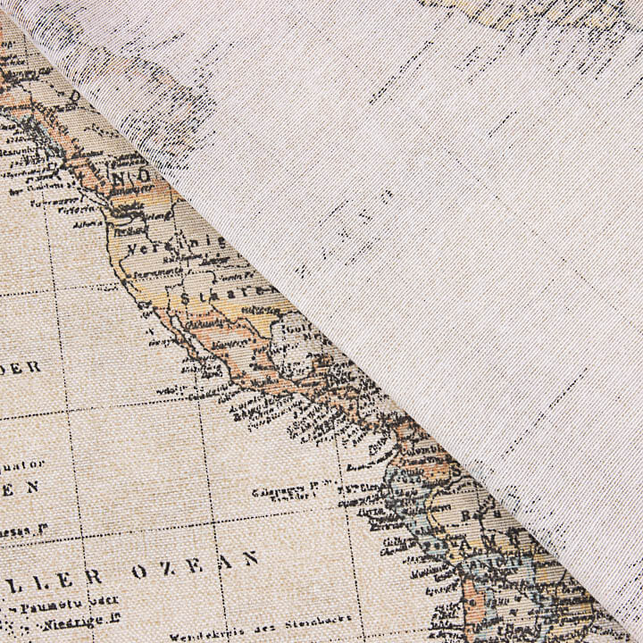 Vintage World Map Printed Canvas - Ribes y Casals