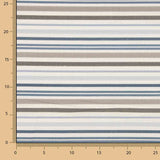 Blue and Beige Stripe-Patterned Printed Canvas  - Ribes y Casals