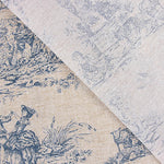 Blue Printed Canvas with Country Scenes - Ribes y Casals