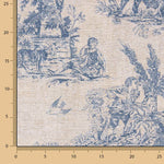 Blue Printed Canvas with Country Scenes - Ribes y Casals