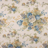 Blue and Mustard Floral Print Canvas - Ribes y Casals