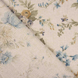 Blue and Mustard Floral Print Canvas - Ribes y Casals