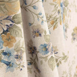 Blue and Mustard Floral Print Canvas - Ribes y Casals