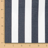 Teflon Outdoor Canvas, Navy Stripes, 320 cm - Ribes y Casals