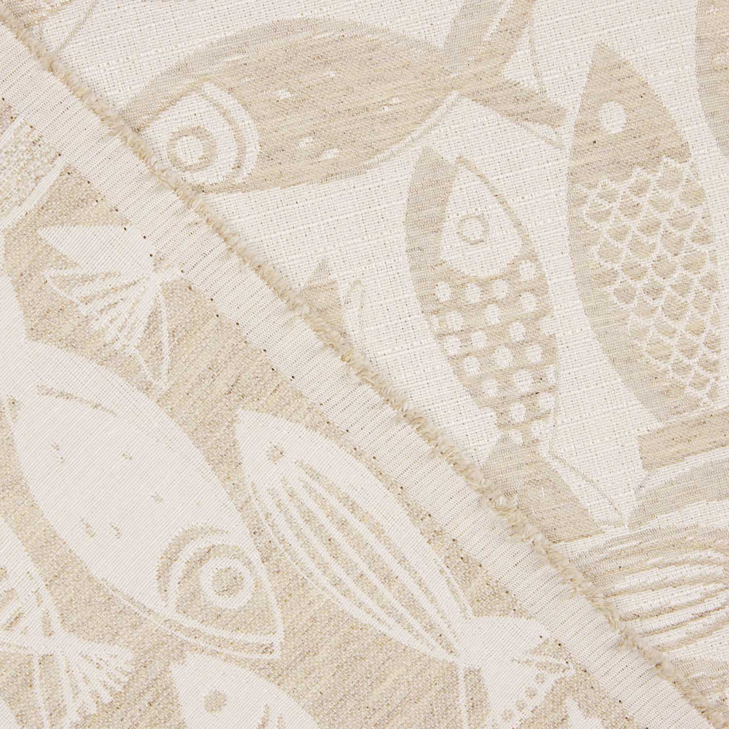 Beige Jacquard Fish Canvas - Ribes y Casals