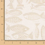 Beige Jacquard Fish Canvas - Ribes y Casals