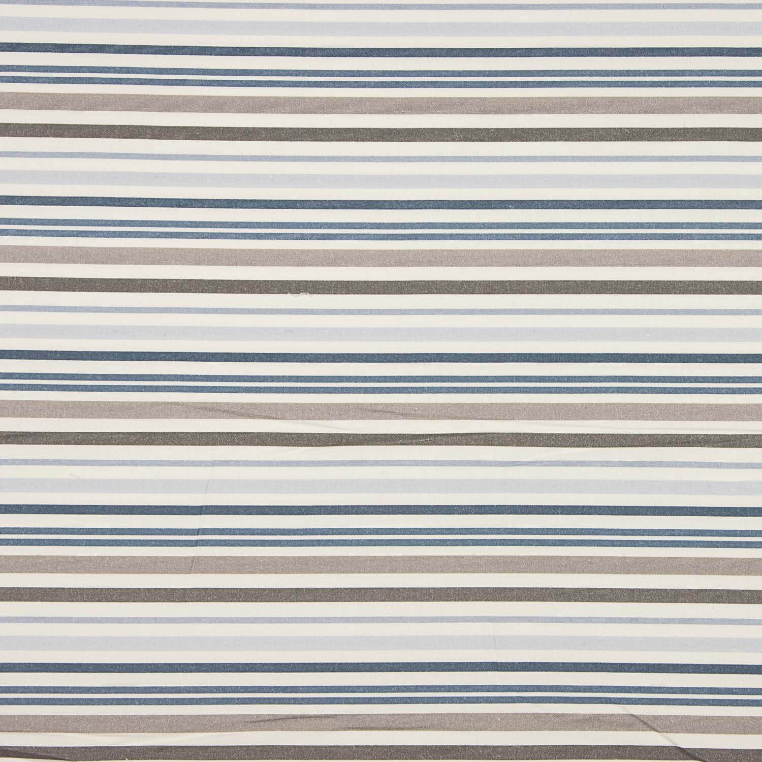 Blue and Beige Stripe-Patterned Printed Canvas  - Ribes y Casals
