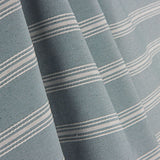Denim Cotton Canvas with White Stripes - Ribes y Casals