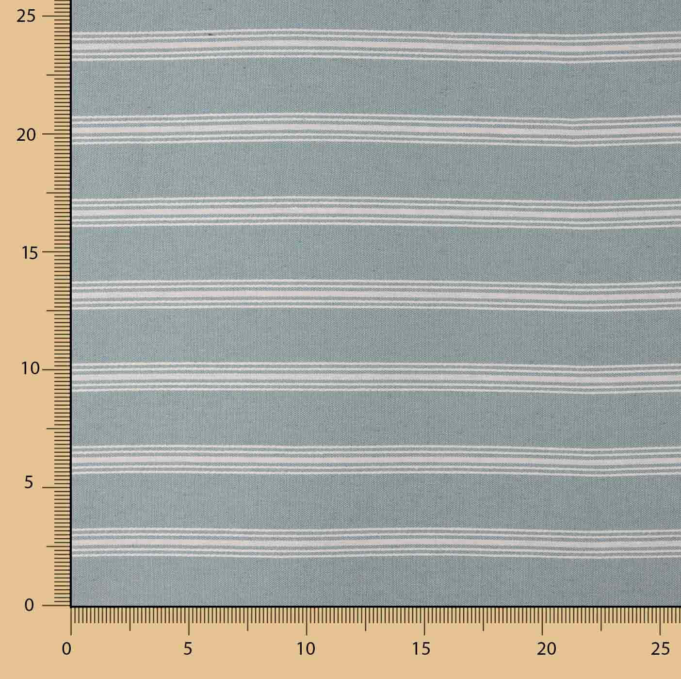 Denim Cotton Canvas with White Stripes - Ribes y Casals