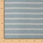 Denim Cotton Canvas with White Stripes - Ribes y Casals