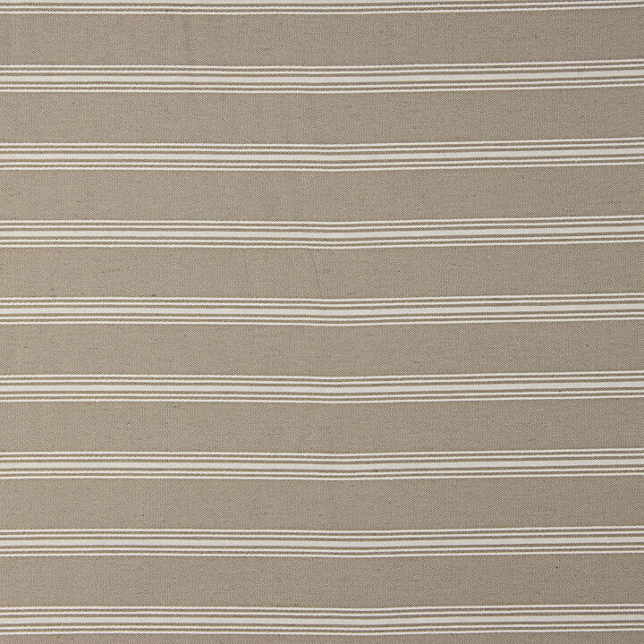Beige Cotton Canvas with White Stripes - Ribes y Casals