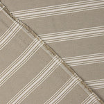 Beige Cotton Canvas with White Stripes - Ribes y Casals