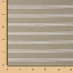Beige Cotton Canvas with White Stripes - Ribes y Casals