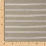 Beige Cotton Canvas with White Stripes - Ribes y Casals
