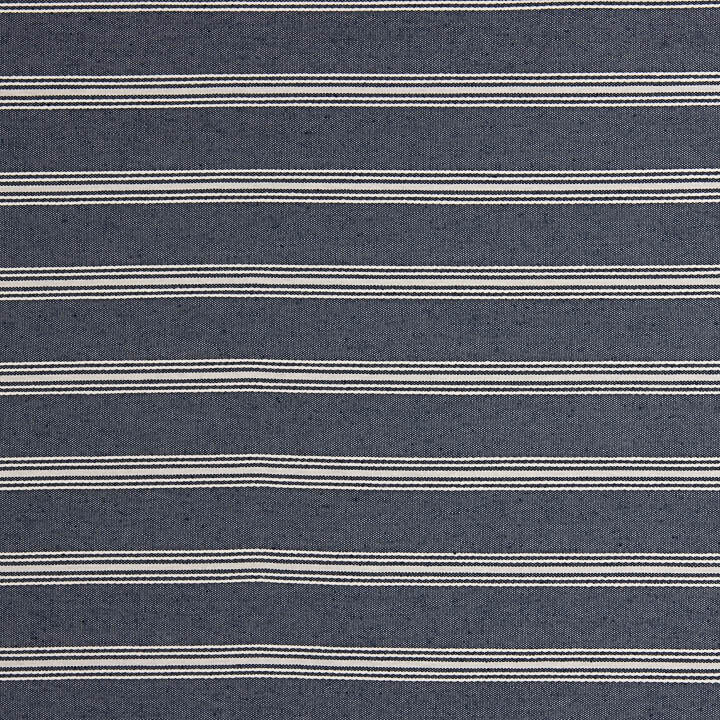 Navy Blue Cotton Canvas with White Stripes - Ribes y Casals
