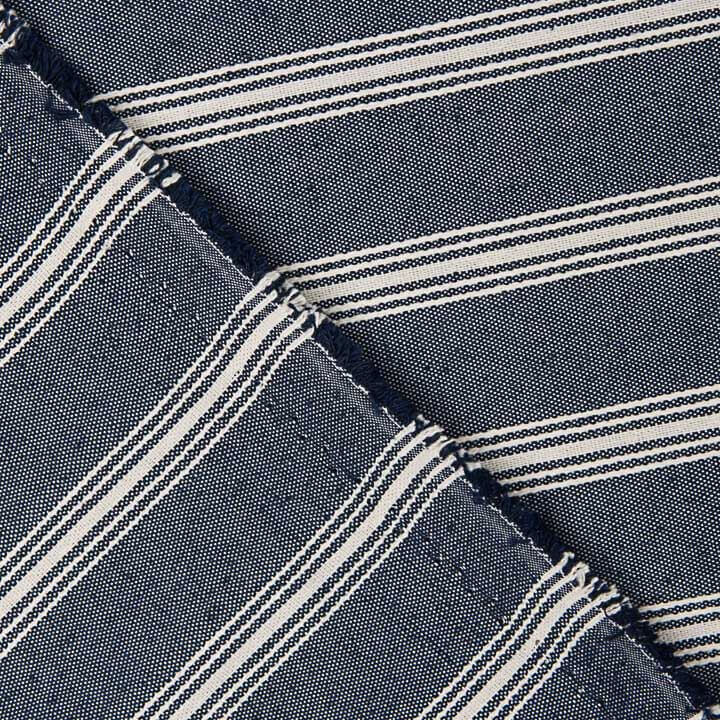 Navy Blue Cotton Canvas with White Stripes - Ribes y Casals