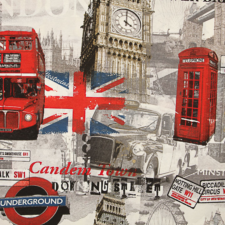 London Vintage Printed Cotton Canvas - Ribes y Casals