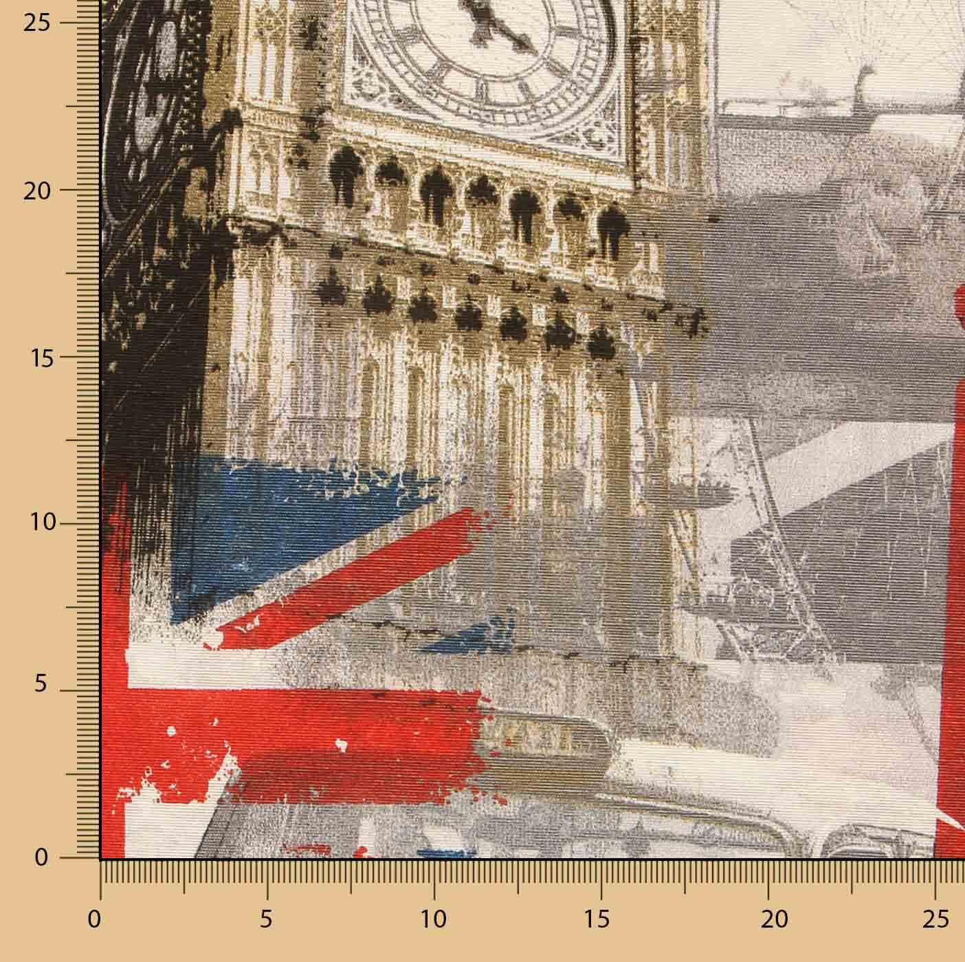 London Vintage Printed Cotton Canvas - Ribes y Casals