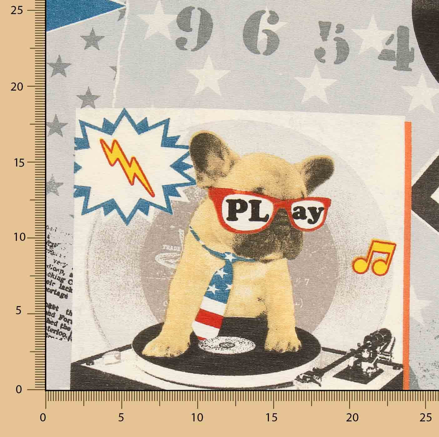 Rocker Dogs Printed Cotton Canvas - Ribes y Casals