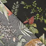 Black Jungle Print Cotton Canvas - Ribes y Casals