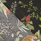 Black Jungle Print Cotton Canvas - Ribes y Casals