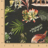 Black Jungle Print Cotton Canvas - Ribes y Casals