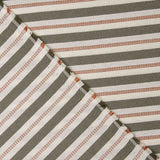 Green Stripes on Canvas with Embroidered Stripe - Ribes y Casals