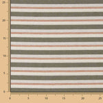 Green Stripes on Canvas with Embroidered Stripe - Ribes y Casals